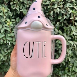 Rae Dunn CUTIE mug with gnome topper